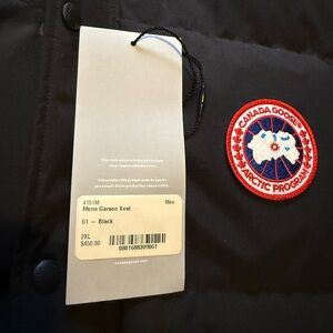 Canada Goose Black Garson Vest with Logo Patch